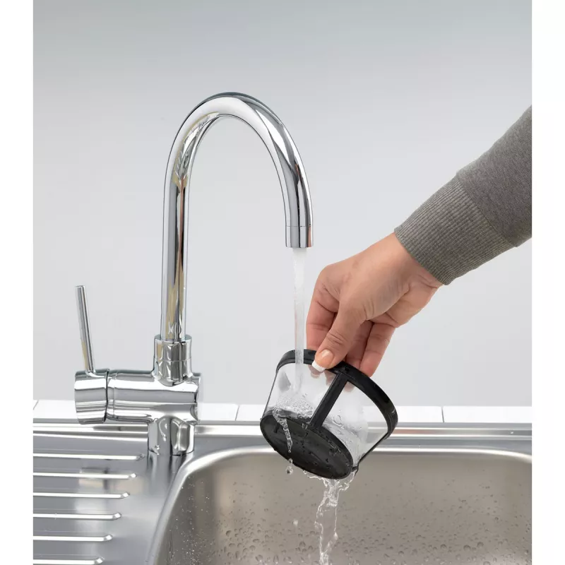 Ariete 1342 macchina per caffè americano, caraffa in vetro temperato, fino a 12 tazze, timer programmabile 24 ore, display LCD, spegnimento automatico, 2000 W, plastica, blu