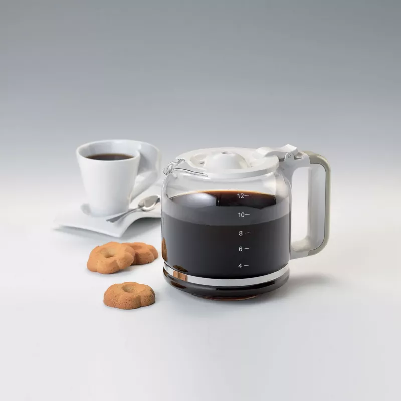 Ariete 1342 macchina per caffè americano, caraffa in vetro temperato, fino a 12 tazze, timer programmabile 24 ore, display LCD, spegnimento automatico, 2000 W, plastica, beige