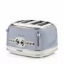 Ariete 156 tostapane Vintage 4 fette, 1600 Watt, 6 livelli di doratura, acciaio inox verniciato in azzurro pastello, senza cestini per sandwich. Blu
