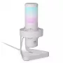 Microfono per PC ENDORFY AXIS Streaming White — USB, cardioide, 30–18 kHz, 192 kHz/24-bit, supporto da tavolo, mute, uscita cuffie