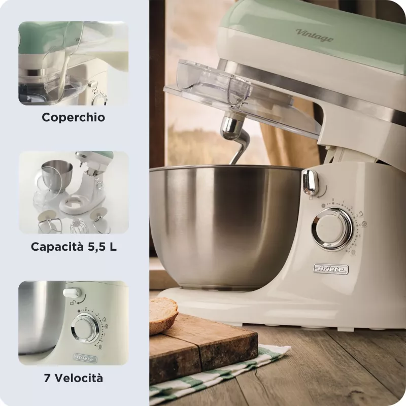 Robot da cucina Ariete 1588 2400 W 5,5 L verde bianco