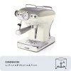 Ariete 1389 Vintage macchina per espresso - macchina per espresso per caffè macinato o cialde ESE, color beige pastello