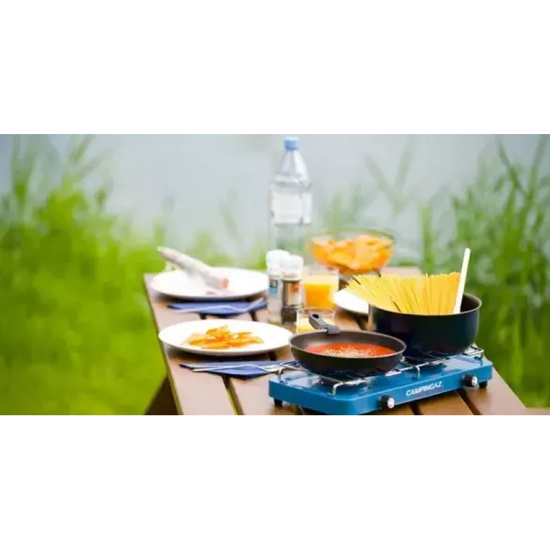 Fornello da campeggio Campingaz Base Camp 2 fuochi blu