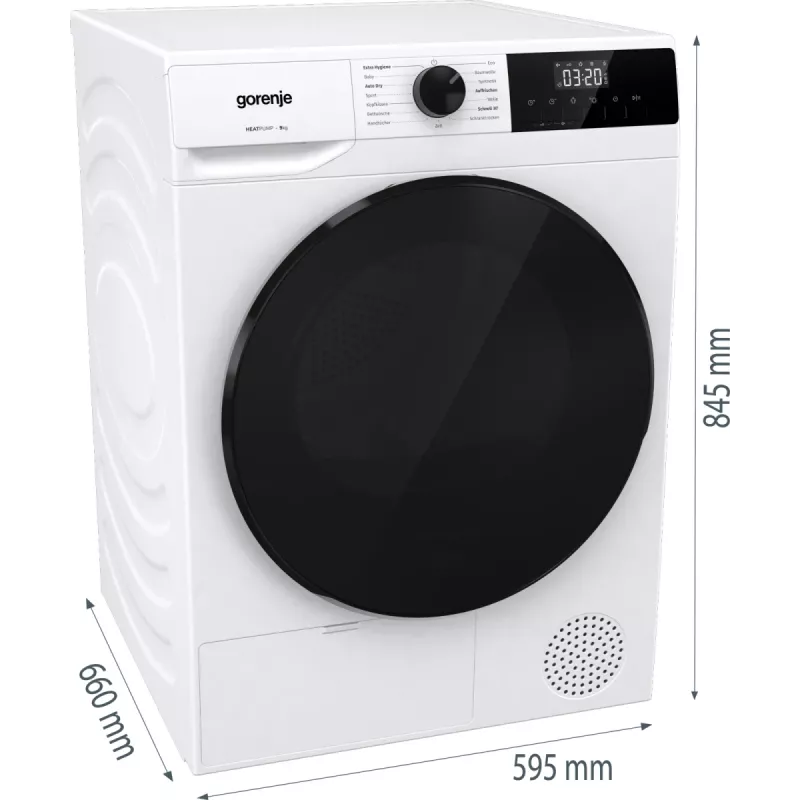 Gorenje DHNA92/DE asciugatrice a libera installazione a carica frontale 9 kg bianco