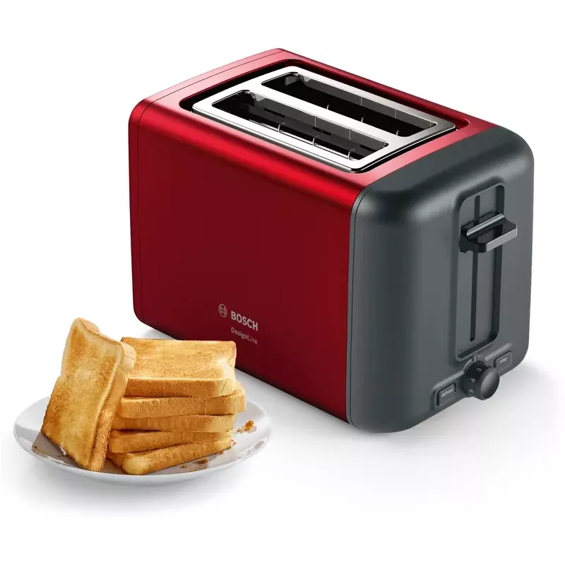 Bosch TAT3P424DE tostapane 2 fette 970 W nero, rosso
