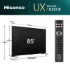 Hisense 85UXNQ TV QLED 4K Ultra HD da 215 cm (85 pollici), 120 Hz, AMD FreeSync, triplo sintonizzatore, nero