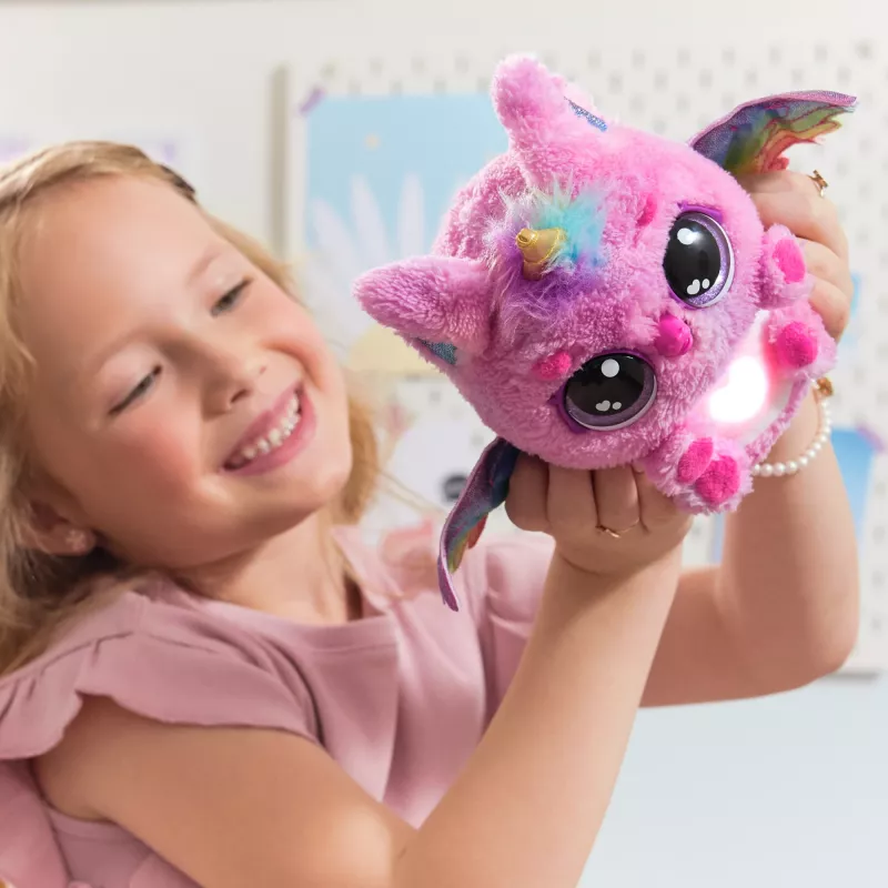 Hatchimals Alive Mystery Hatch Pufficorn Spinmaster batteria AA rosa bianco