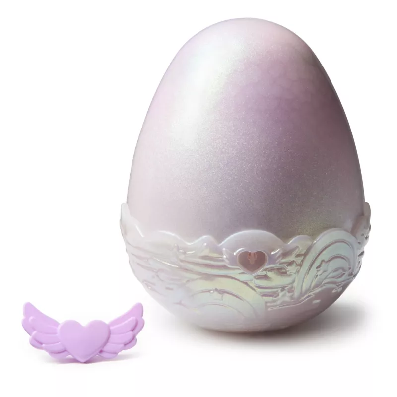 Hatchimals Alive Mystery Hatch Pufficorn Spinmaster batteria AA rosa bianco