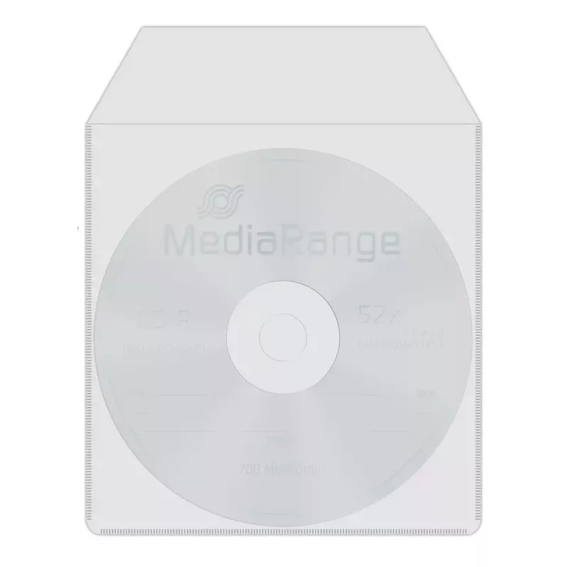 MediaRange BOX64 buste di plastica per CD/DVD, trasparenti, 50 pezzi