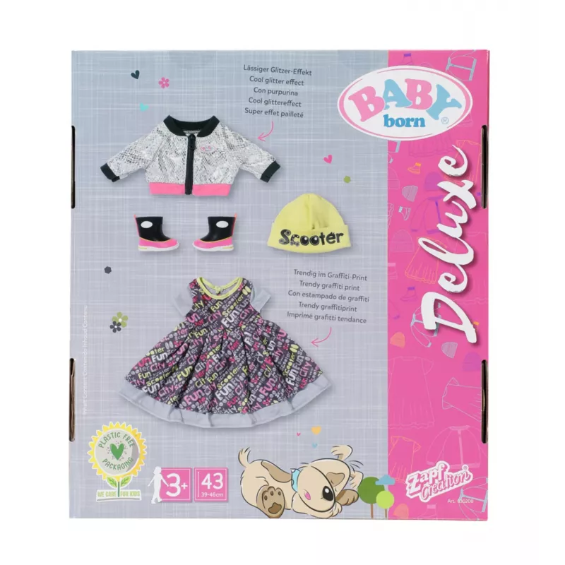 Set di vestiti per bambole BABY born City Deluxe Style da 3 anni 180 g