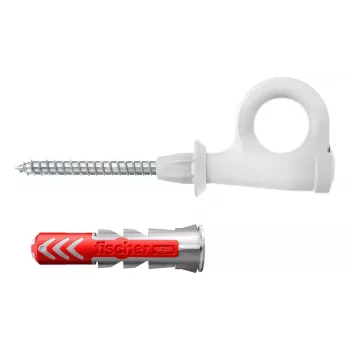 Set ganci a vite e tasselli Fischer 564173 25 pezzi plastica 8 mm