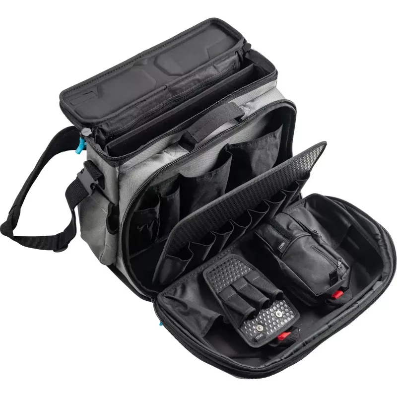 Tool Belt b&w international con tasche portautensili modulari e borsa portaoggetti, nero