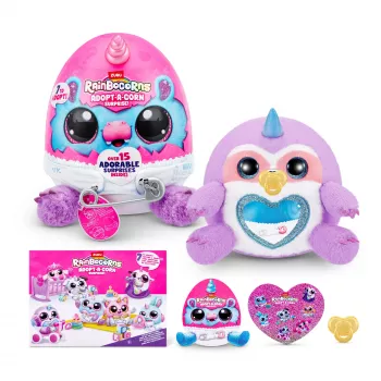Figurina giocattolo Zuru Rainbowcorns Adopt-A-Corn Surprise — minifigurina da collezione assortita (assortimento)