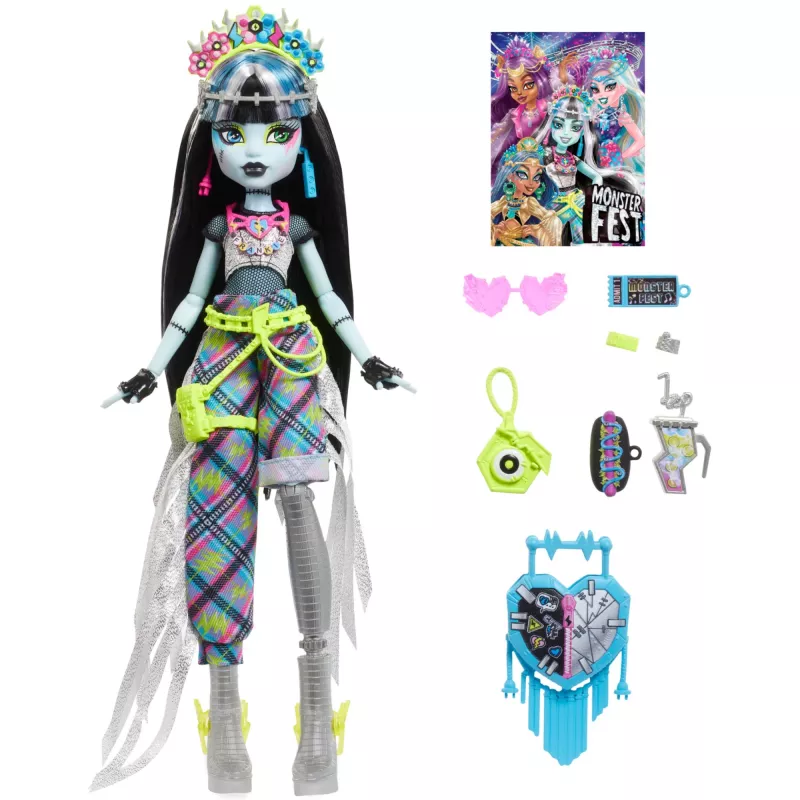 Bambola MATTEL Frankie Stein Monsterfest HXH79 — bambola moda da collezione Monster High