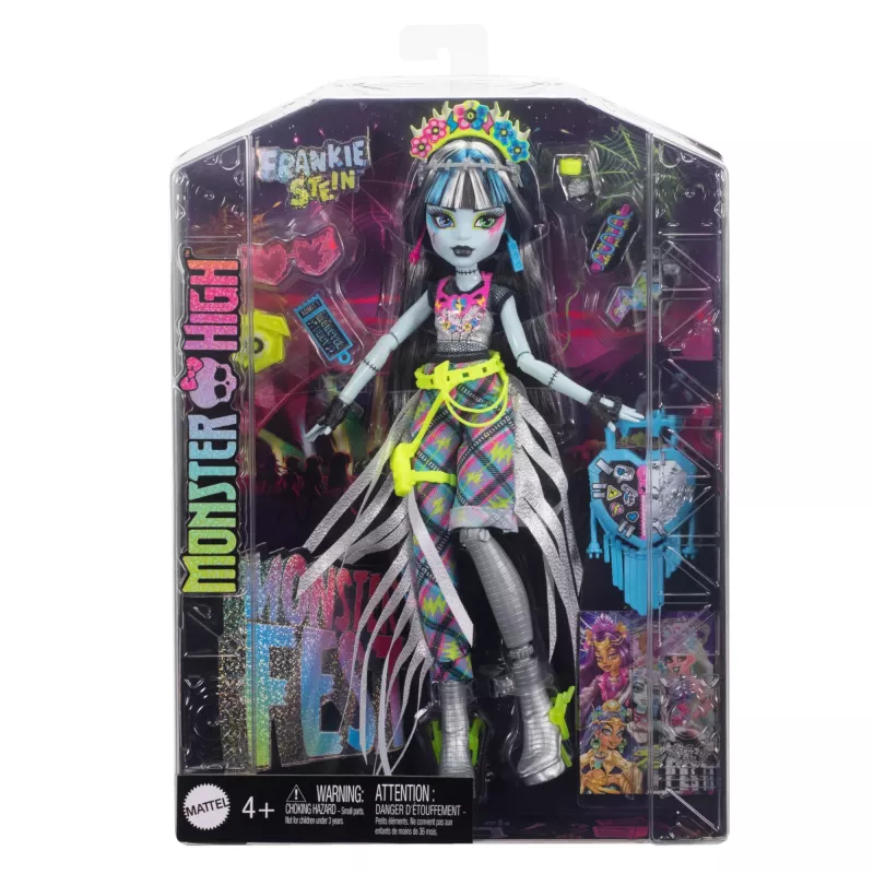 Bambola MATTEL Frankie Stein Monsterfest HXH79 — bambola moda da collezione Monster High