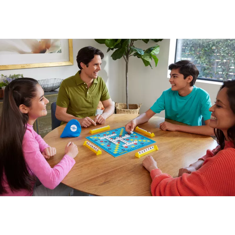 Gioco da tavolo Scrabble Pokémon, classico gioco per famiglie con due varianti di gioco per 2-4 giocatori, edizione tedesca