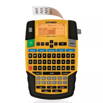 DYMO RHINO 4200 etichettatrice industriale | tastiera QWERTZ e hotkey che fanno risparmiare tempo | etichettatrice robusta per cantieri e lavori di etichettatura pesanti