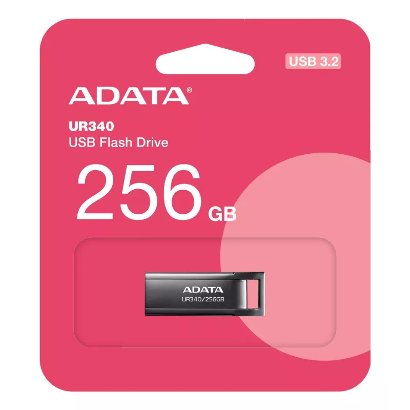 ADATA UR340 chiavetta USB 256 GB USB Type-A 3.2 Gen 1, velocità di lettura fino a 100 MB/s, nera