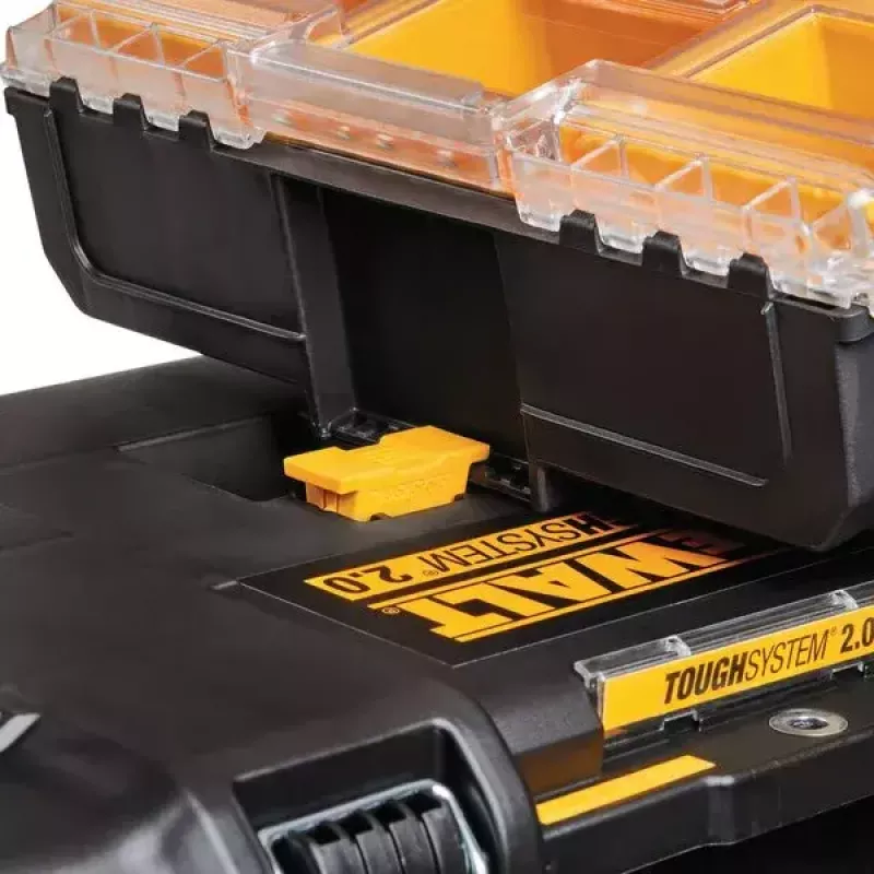 Cassetta portautensili DeWALT ToughSystem 2.0 nero trasparente giallo 6 tasche