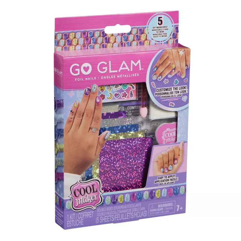 Cool Maker, Mix & Mani set unghie in pellicola con 6 pellicole e adesivi per 5 manicure fai da te (confezione può variare), giocattolo creativo per bambini da 7 anni