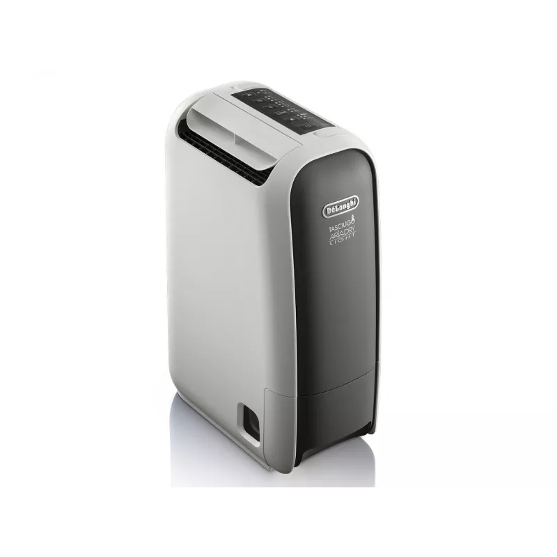 DeLonghi DNS65 deumidificatore, 6 l/giorno, serbatoio dell'acqua da 2,8 l, 220-240 V, 50 Hz, nero/bianco