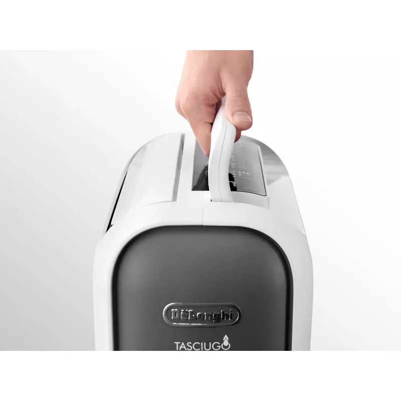 DeLonghi DNS65 deumidificatore, 6 l/giorno, serbatoio dell'acqua da 2,8 l, 220-240 V, 50 Hz, nero/bianco