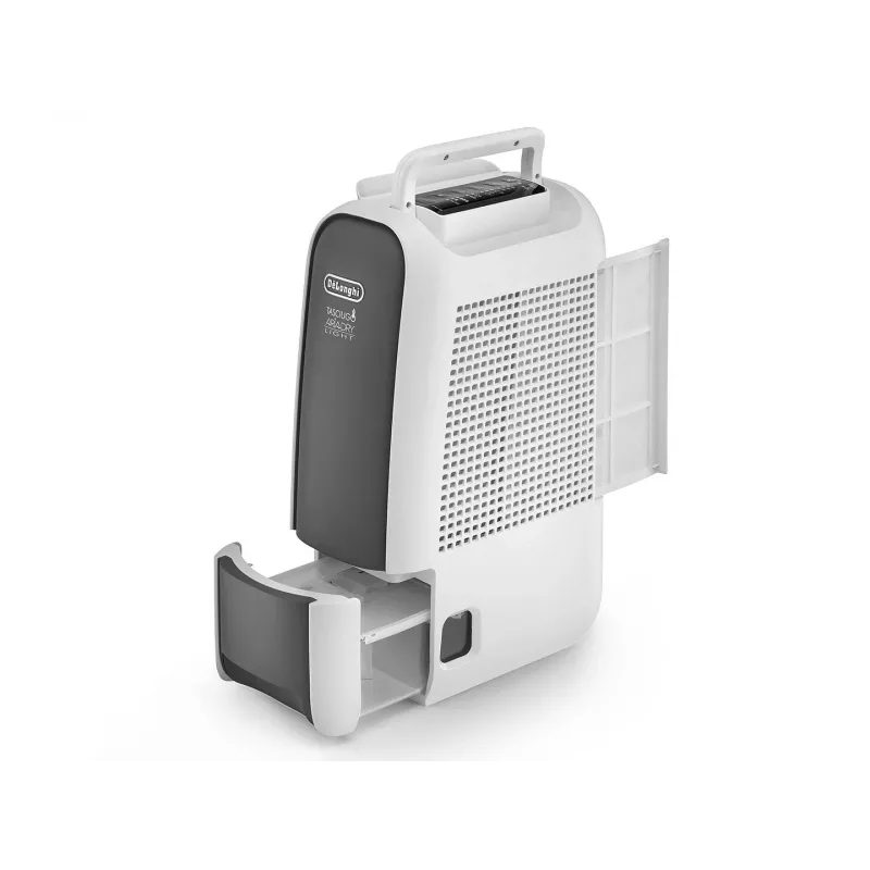 DeLonghi DNS65 deumidificatore, 6 l/giorno, serbatoio dell'acqua da 2,8 l, 220-240 V, 50 Hz, nero/bianco