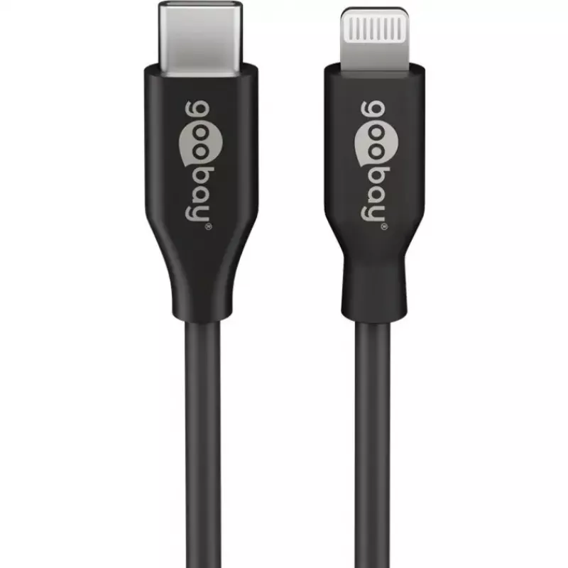GOOBAY caricabatterie 64574 30W USB‑C PD a cavo Apple Lightning 1 m, nero