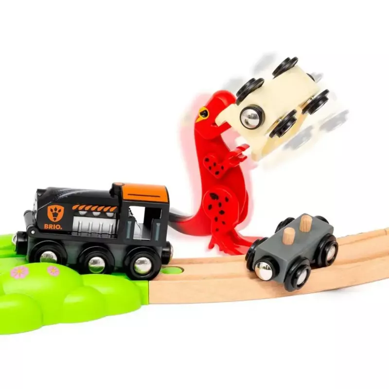 Set ferroviario Ravensburger Dinosaur Deluxe Set BRIO World 63610400 con funzioni interattive