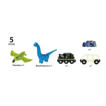 Treno BRIO Dinosaur Battery Train multicolore legno 3+
