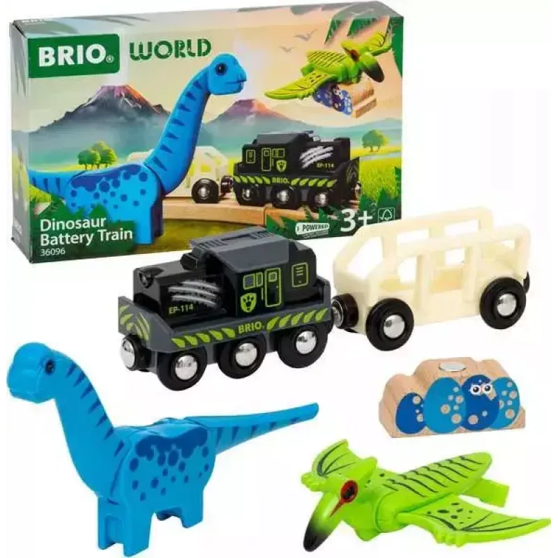 Treno BRIO Dinosaur Battery Train multicolore legno 3+