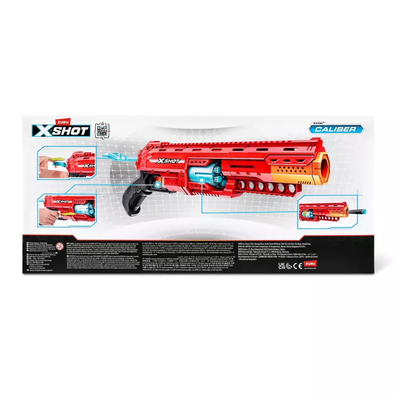 ZURU XSHOT Excel 36675 Caliber blaster per dardi, gittata 27 m