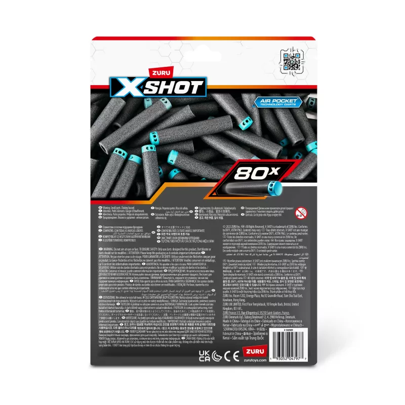 XSHOT Excel Ricarica freccette (80 freccette) ZURU