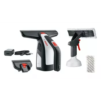 Bosch GlassVAC pulitore elettrico per vetri 0,1 L nero, rosso, argento
