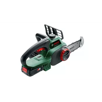Motosega a batteria Bosch UniversalChain 18 — barra 13,5 cm, lunghezza di taglio 20 cm, batteria 2,5 Ah, 3 kg