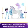 Unicorn Academy, Layla e Glacier con 2 accessori e strumento per capelli, bambole e giocattoli unicorno per bambine da 4 anni