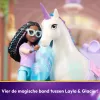 Unicorn Academy, Layla e Glacier con 2 accessori e strumento per capelli, bambole e giocattoli unicorno per bambine da 4 anni