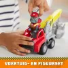 Rubble & Crew, camion giocattolo gru con pinza Charger con parti mobili e una action figure da collezione, giocattolo per bambini da 3 anni