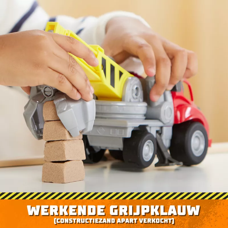 Rubble & Crew, camion giocattolo gru con pinza Charger con parti mobili e una action figure da collezione, giocattolo per bambini da 3 anni