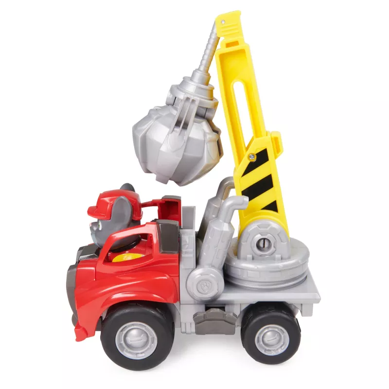 Rubble & Crew, camion giocattolo gru con pinza Charger con parti mobili e una action figure da collezione, giocattolo per bambini da 3 anni