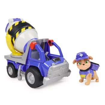 Rubble & Crew, camion giocattolo betoniera di Mix con action figure e parti mobili, giocattolo per bambini da 3 anni