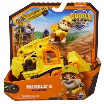 Bulldozer giocattolo Spinmaster bulldozer di Rubble – costruzione in plastica, per bambini da 3 anni, nero/arancione/giallo
