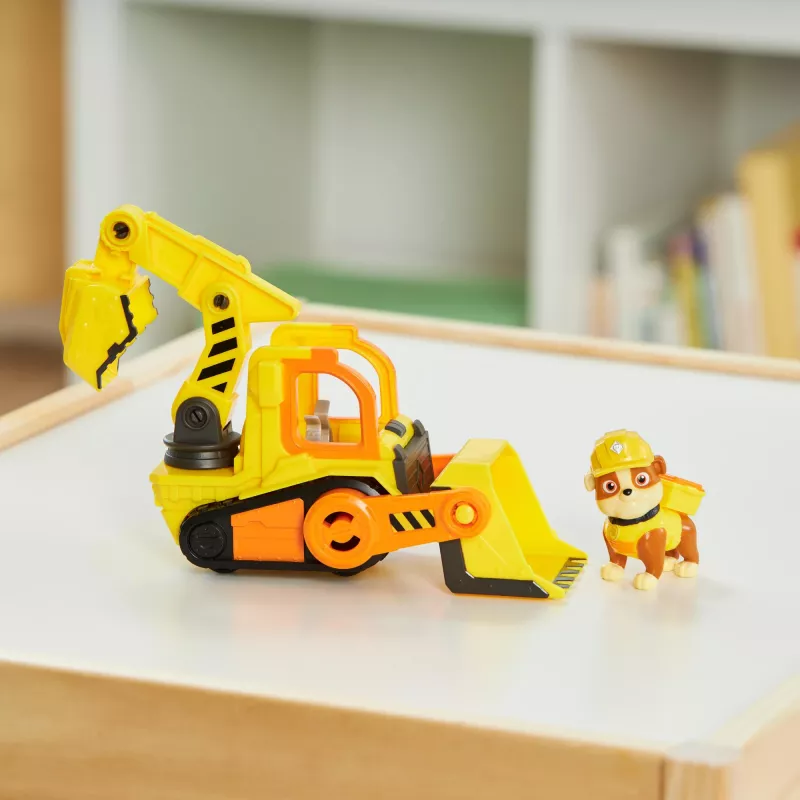 Bulldozer giocattolo Spinmaster bulldozer di Rubble – costruzione in plastica, per bambini da 3 anni, nero/arancione/giallo