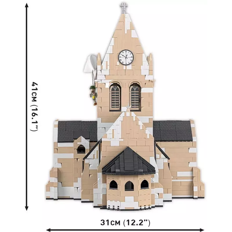 Mattoncini Cobi chiesa Sainte-Mère-Église 2280 pezzi 10 anni