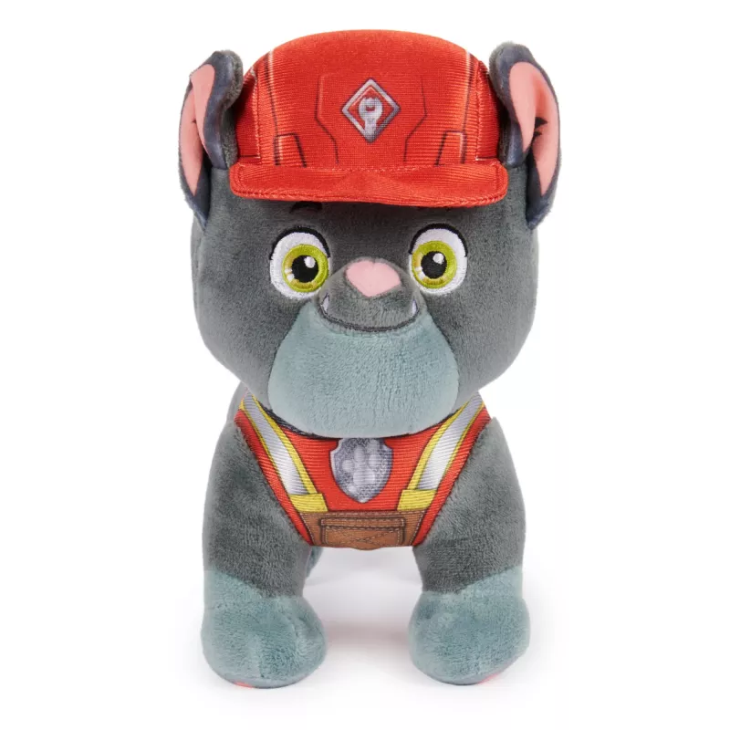 Rubble & Crew, peluche premium, peluche Charger da 18 cm in uniforme da operaio, giocattolo per bambini e bambine dai 3 anni