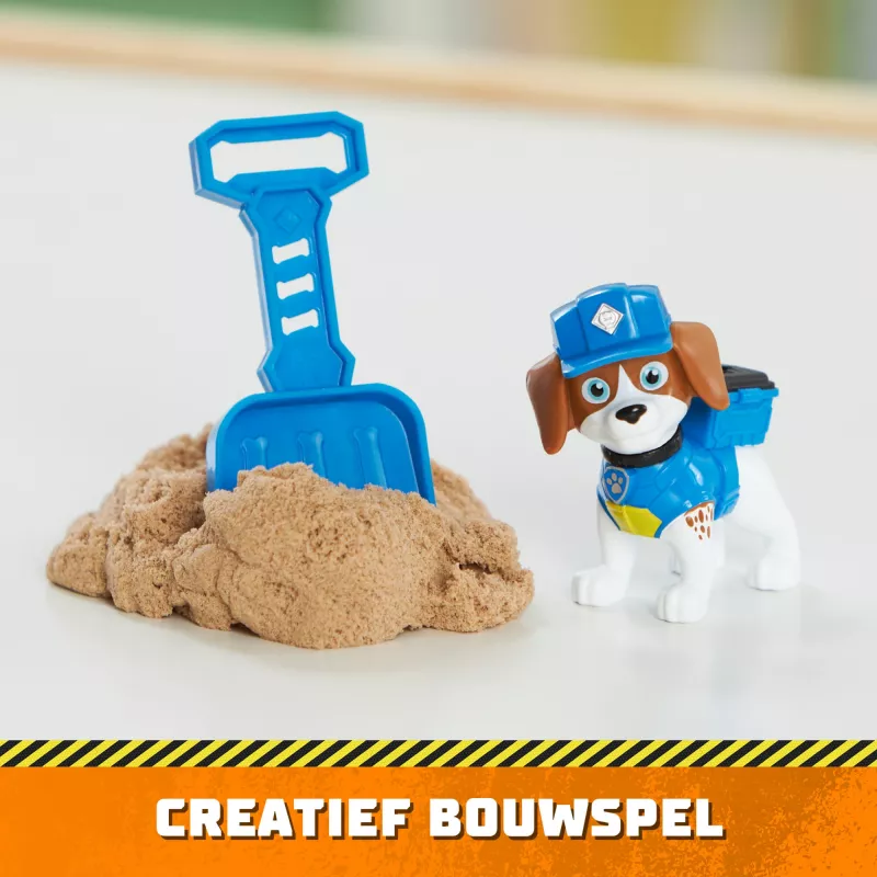 Rubble & Crew, action figure Charger & Wheeler, con Kinetic Build-It Sand e 2 attrezzi da costruzione, giocattolo PAW Patrol per bambini e bambine dai 3 anni