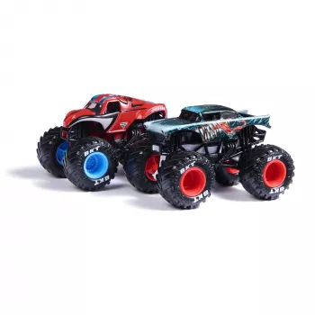 Monster Jam, Marvel Iron Man Vs. War Machine monster truck in metallo pressofuso ufficiale, scala 1:64, giocattolo per bambini e bambine da 3 anni