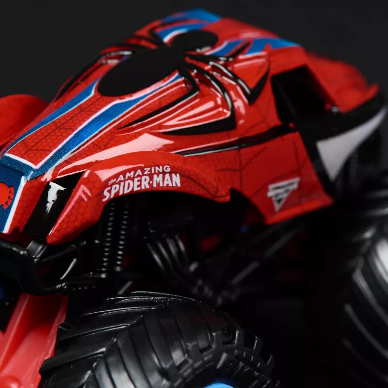 Monster Jam, Marvel Iron Man Vs. War Machine monster truck in metallo pressofuso ufficiale, scala 1:64, giocattolo per bambini e bambine da 3 anni