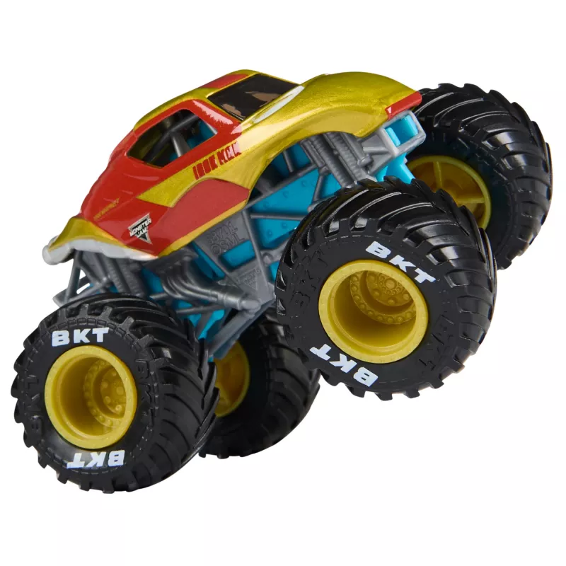 Monster Jam, Marvel Iron Man Vs. War Machine monster truck in metallo pressofuso ufficiale, scala 1:64, giocattolo per bambini e bambine da 3 anni