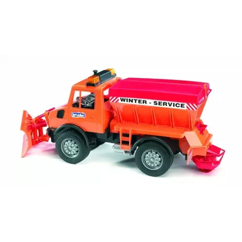 Camion BRUDER MB Unimog, costruzione in ABS, età consigliata 4+
